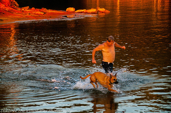 Roxy dashing through the water-1026